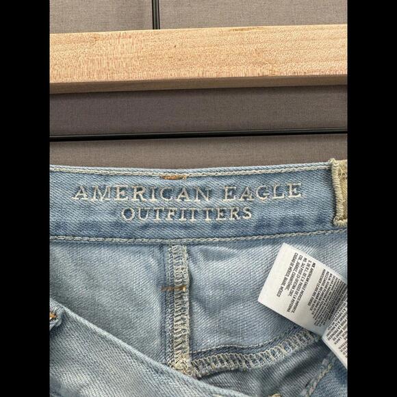 American Eagle Womens Blue Denim Shorts Vintage Hi Rise Festival Size 0 - Picture 4 of 13